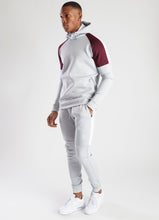 Load image into Gallery viewer, GK Core Plus Contrast Poly Hoodie - Microchip/Burgundy/White
